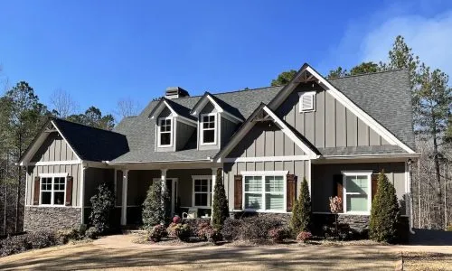 Completed exterior house painting project