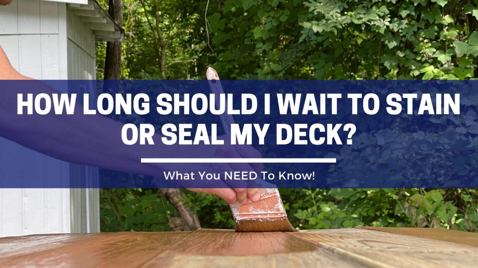 How long should I wait to stain my deck or fence?