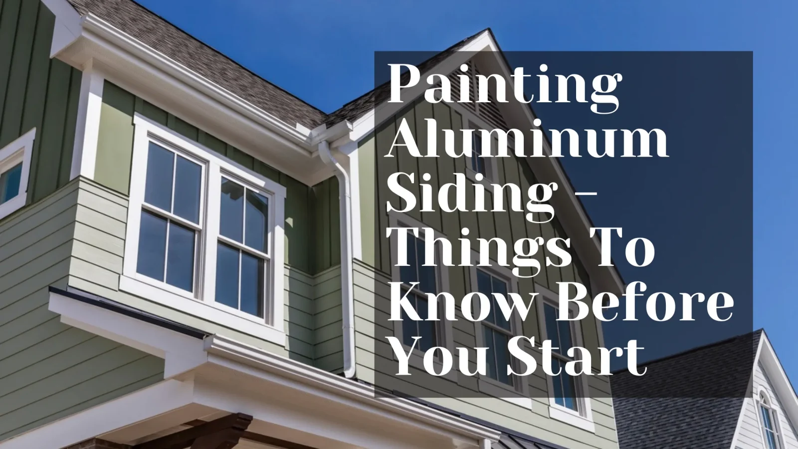 Painting Aluminum Siding